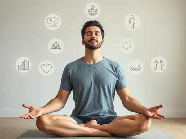 ممارسة التأمل واليوغا لتقليل تأثير الضغوط النفسية على الجسم.